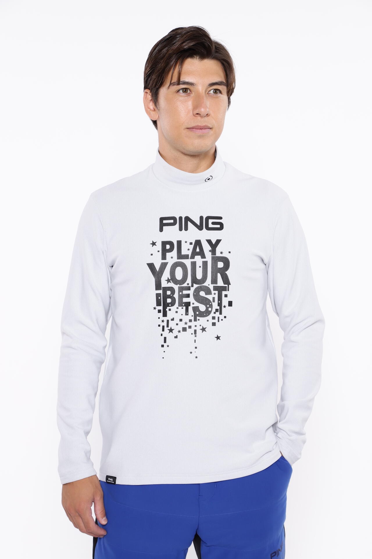 【ピン】【PING APPAREL】ハイテンションピケ 長袖ハイネックカットソー ＜PERFORMANCE＞ (MENS)