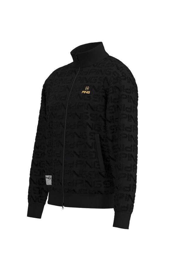 【PING APPAREL】ロゴジャカードフルジップニットブルゾン ＜GOLD＞ (MENS)