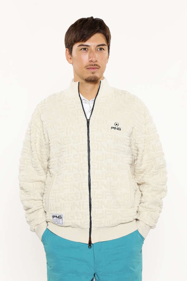 【PING APPAREL】ロゴジャカードフルジップニットブルゾン ＜GOLD＞ (MENS)