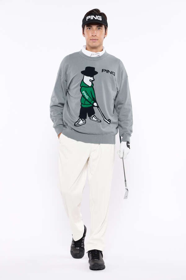 【PING APPAREL】Mr.PINGジャガードクルーネックニットプルオーバー ＜NATIVE＞ (MENS)