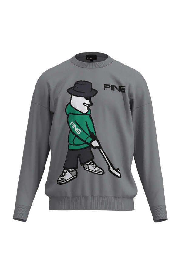 【PING APPAREL】Mr.PINGジャガードクルーネックニットプルオーバー ＜NATIVE＞ (MENS)