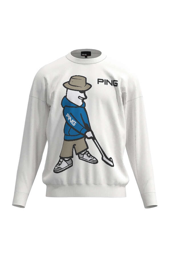 【PING APPAREL】Mr.PINGジャガードクルーネックニットプルオーバー ＜NATIVE＞ (MENS)