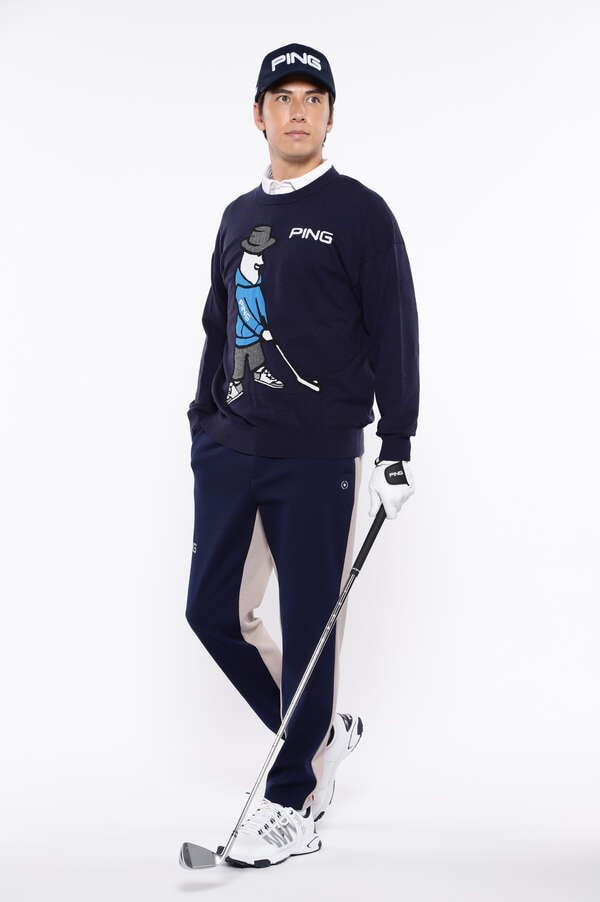 【PING APPAREL】Mr.PINGジャガードクルーネックニットプルオーバー ＜NATIVE＞ (MENS)