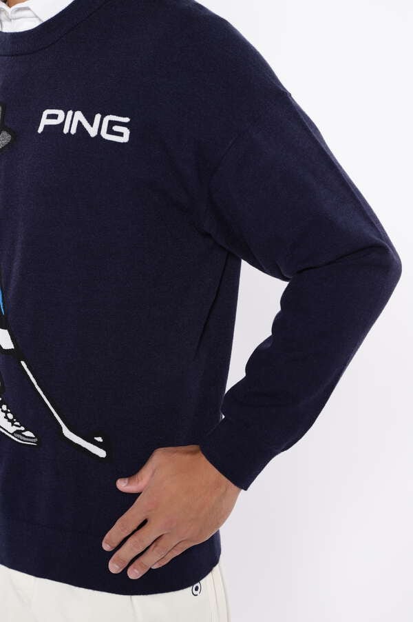 【PING APPAREL】Mr.PINGジャガードクルーネックニットプルオーバー ＜NATIVE＞ (MENS)