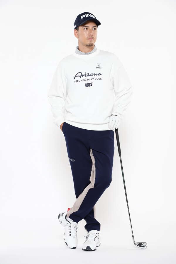 【PING APPAREL】クルーネックニットプルオーバー ＜NATIVE＞ (MENS)