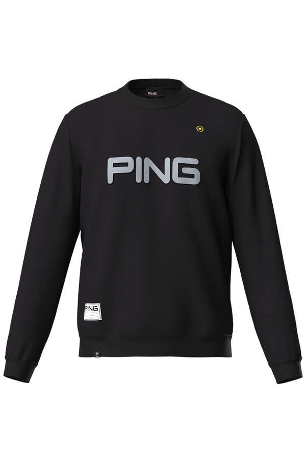 【PING APPAREL】エンボス+ラバープリント クルーネックニット ＜GOLD＞ (MENS)