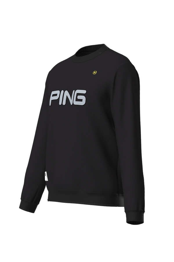 【PING APPAREL】エンボス+ラバープリント クルーネックニット ＜GOLD＞ (MENS)