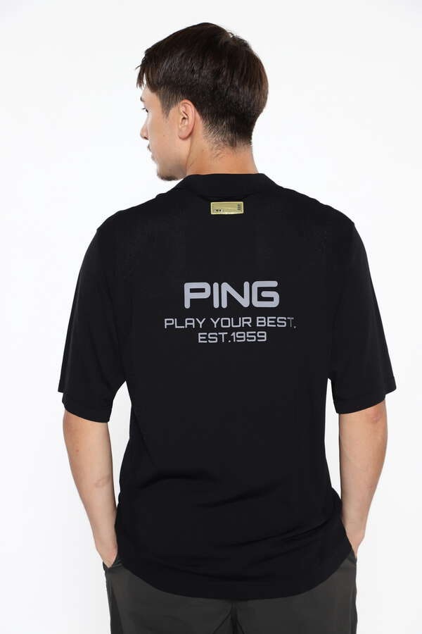 【PING APPAREL】半袖ポロニット ＜GOLD＞ (MENS)