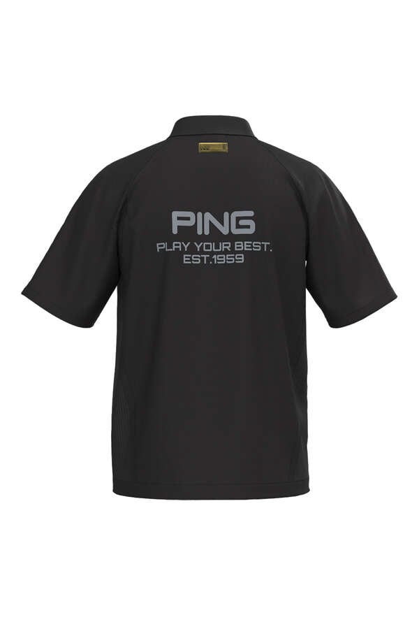 【PING APPAREL】半袖ポロニット ＜GOLD＞ (MENS)