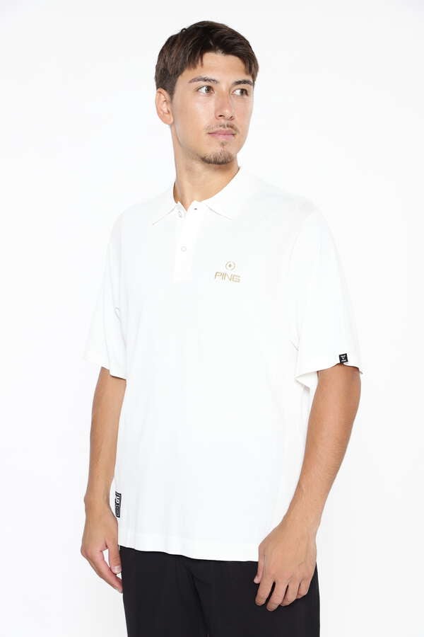 【PING APPAREL】半袖ポロニット ＜GOLD＞ (MENS)