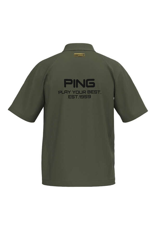 【PING APPAREL】半袖ポロニット ＜GOLD＞ (MENS)