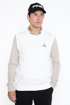 【PING APPAREL】迷彩ジャガードクルーネックニットベストプルオーバー ＜NATIVE＞ (MENS)