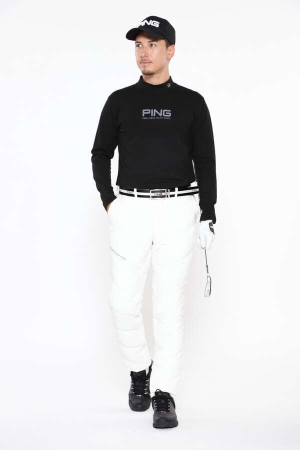 【PING APPAREL】ロゴプリント長袖ハイネックニット ＜PERFORMANCE＞ (MENS)