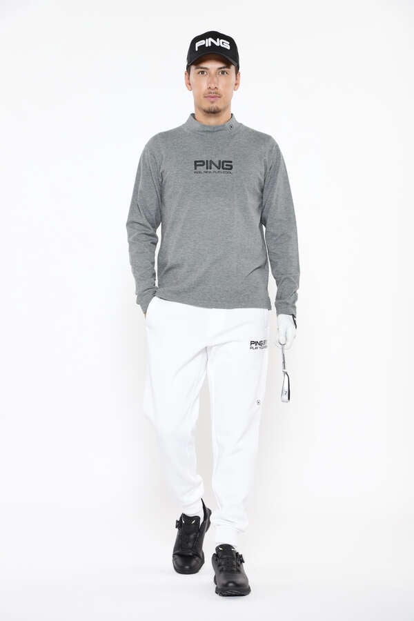 【PING APPAREL】ロゴプリント長袖ハイネックニット ＜PERFORMANCE＞ (MENS)