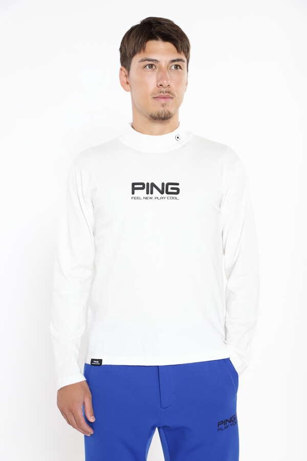 【PING APPAREL】ロゴプリント長袖ハイネックニット ＜PERFORMANCE＞ (MENS)