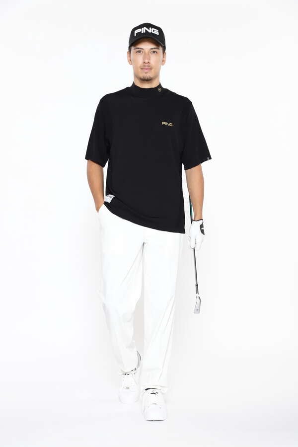 【PING APAREL】半袖ハイネックニット ＜GOLD＞ (MENS)