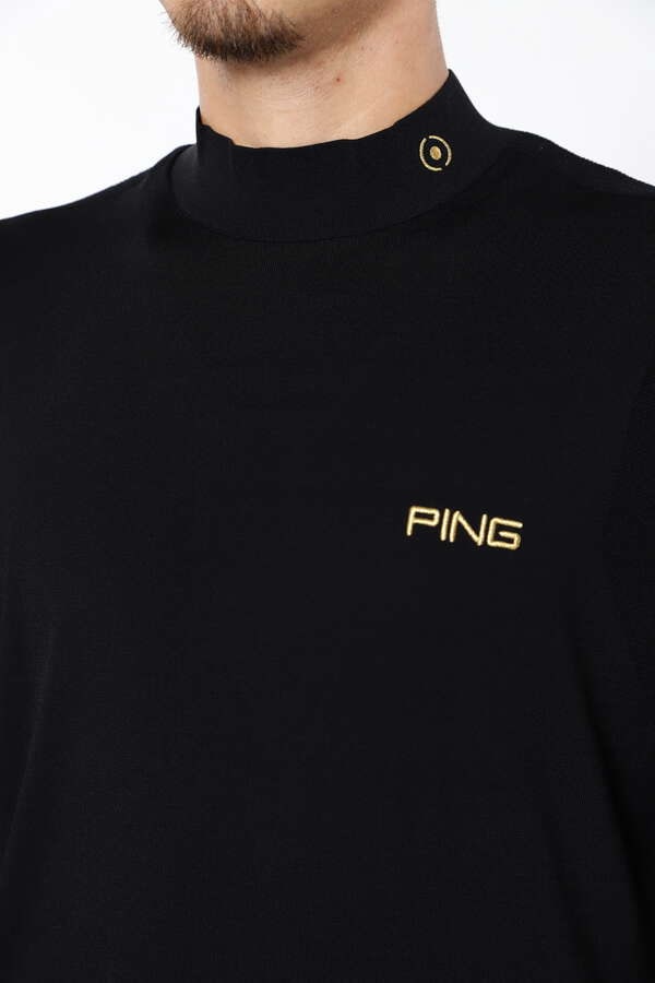 【PING APAREL】半袖ハイネックニット ＜GOLD＞ (MENS)