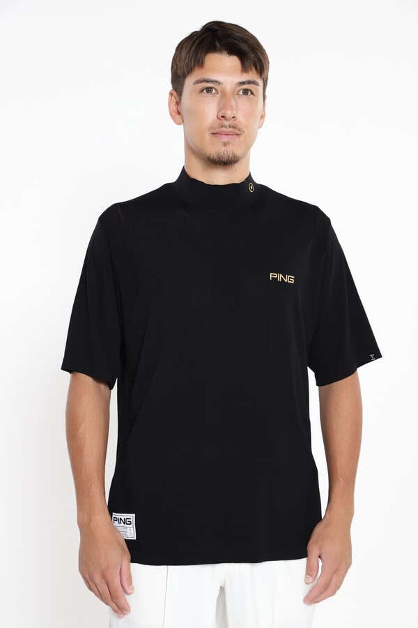 【PING APAREL】半袖ハイネックニット ＜GOLD＞ (MENS)