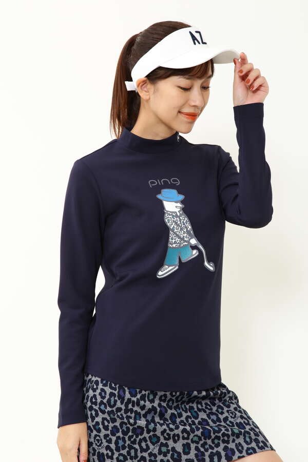 ピン】【PING APPAREL】Mr.PINGプリントハイネックシャツ＜NATIVE＞ (LADIES)