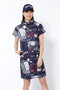 【PING APPAREL】ニューアメリカンフラッグプリント柄 スムース半袖フーディ調ワンピース ＜NATIVE＞ (LADIES)