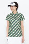 【PING APPAREL】ロゴバイアスプリント 半袖カノコポロシャツ ＜NATIVE＞ (LADIES)