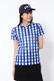 【PING APPAREL】ギンガムチェックプリント 半袖ポロシャツ ＜PRODUCT ADDITION＞ (LADIES)
