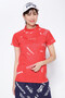 【PING APPAREL】カモフラージュ柄 半袖ジャガードハイネックカットソー ＜NATIVE＞ (LADIES)