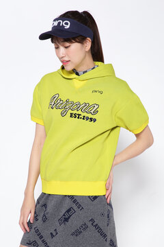 【PING APPAREL】アリゾナ半袖ニットフーディプルオーバー ＜NATIVE＞ (LADIES)