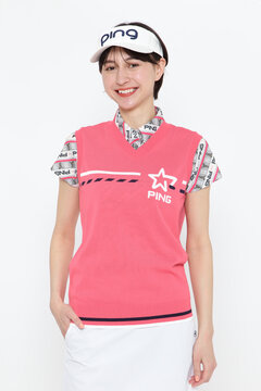 【PING APPAREL】AZジャガードVネックニットベスト ＜NATIVE＞ (LADIES)