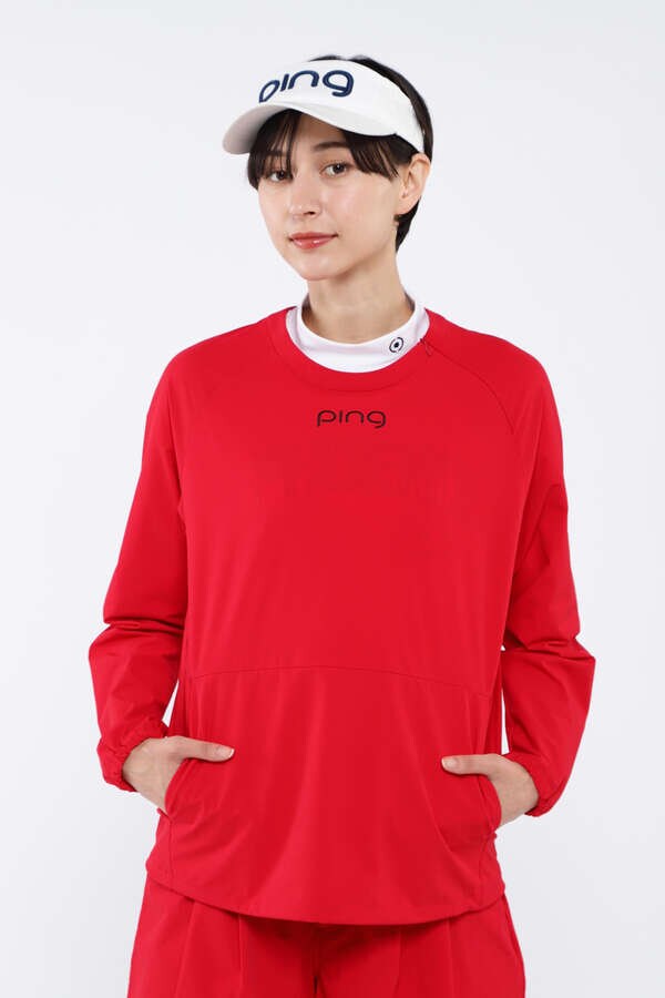 【PING APPAREL】2WAYストレッチリップストップ プルオーバー ＜LADIES LINE＞ (LADIES)