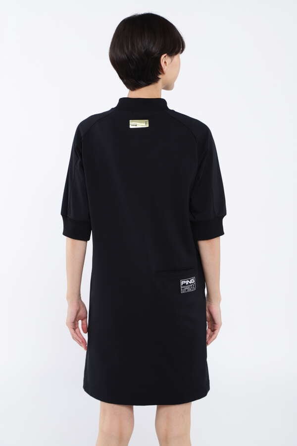  【PING APPAREL】ストレッチ裏毛 モックネック ワンピース ＜GOLD＞ (LADIES)