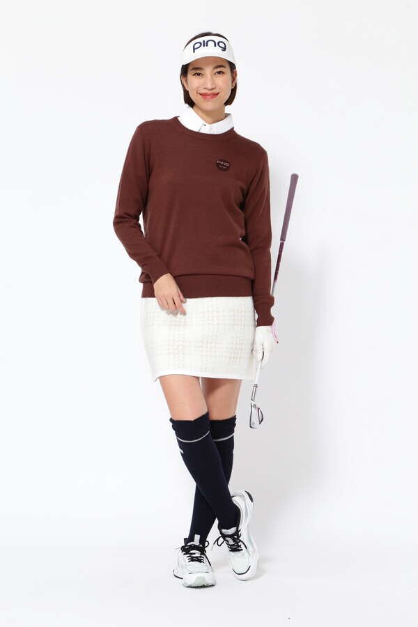 【PING APPAREL】ブークレチェック柄 ジャカードニットスカート ＜NATIVE＞ (LADIES)