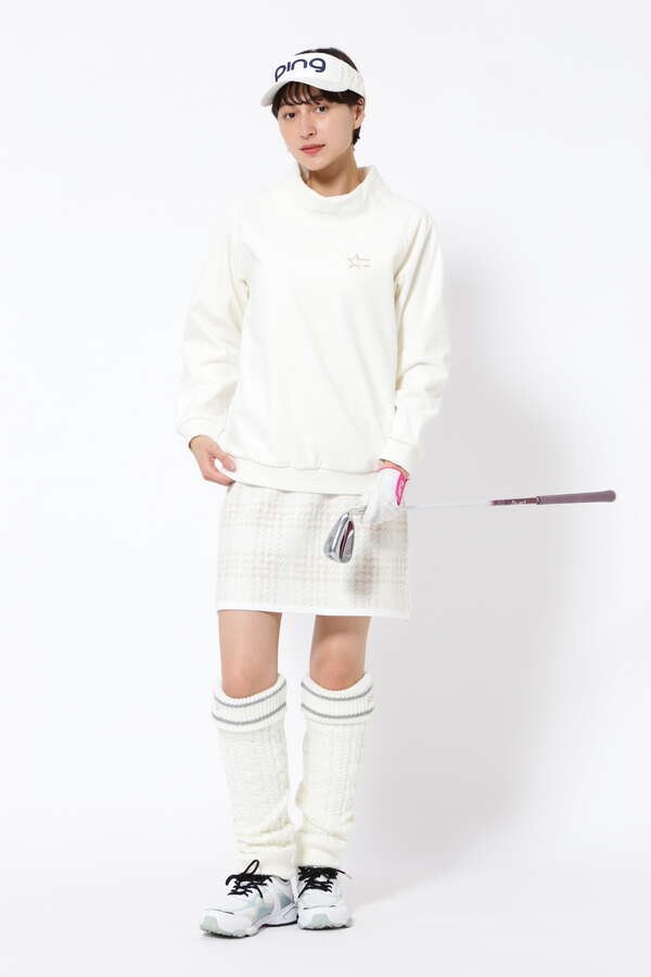 【PING APPAREL】ブークレチェック柄 ジャカードニットスカート ＜NATIVE＞ (LADIES)