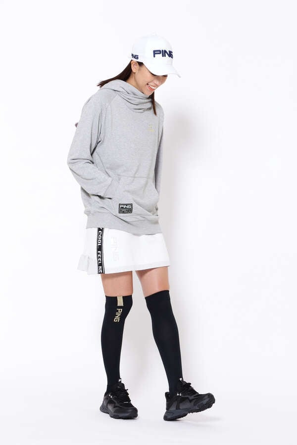 【PING APPAREL】サイドロゴライン ニットスカート ＜GOLD＞ (LADIES)