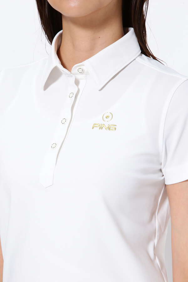 【PING APPAREL】エコブルー カノコ半袖ポロシャツ ＜GOLD＞ (LADIES)