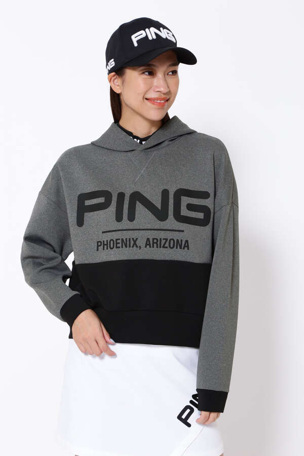 ピン】【PING APPAREL】ベアダンボールニットフーディプルオーバー