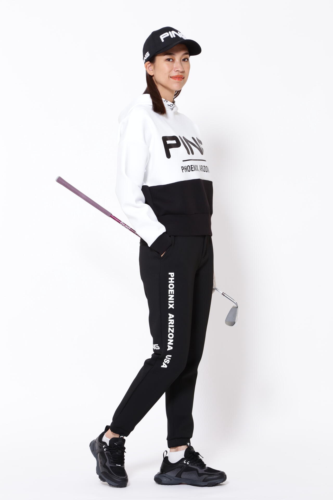 ピン】【PING APPAREL】ベアダンボールニットフーディプルオーバー