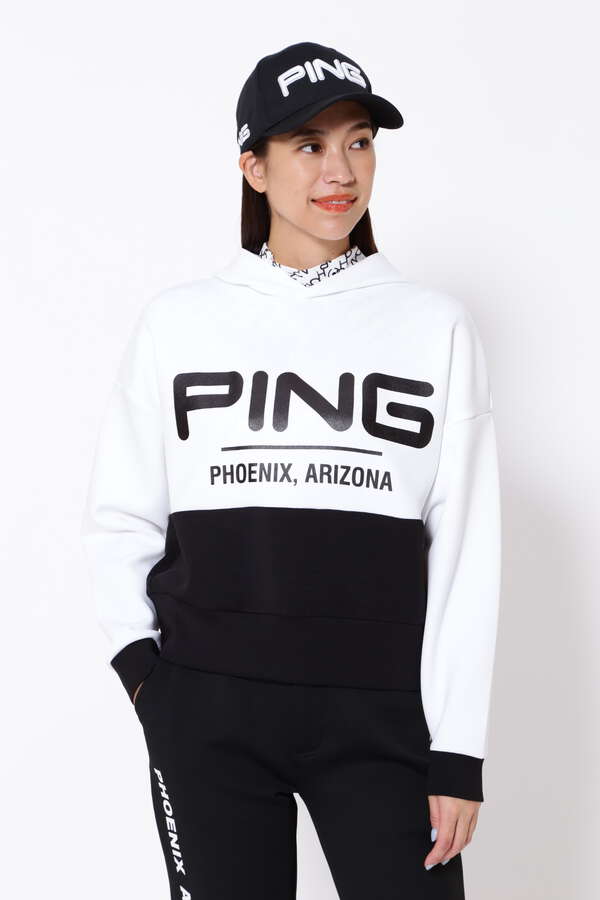 PING APPAREL】ベアダンボールニットフーディプルオーバー