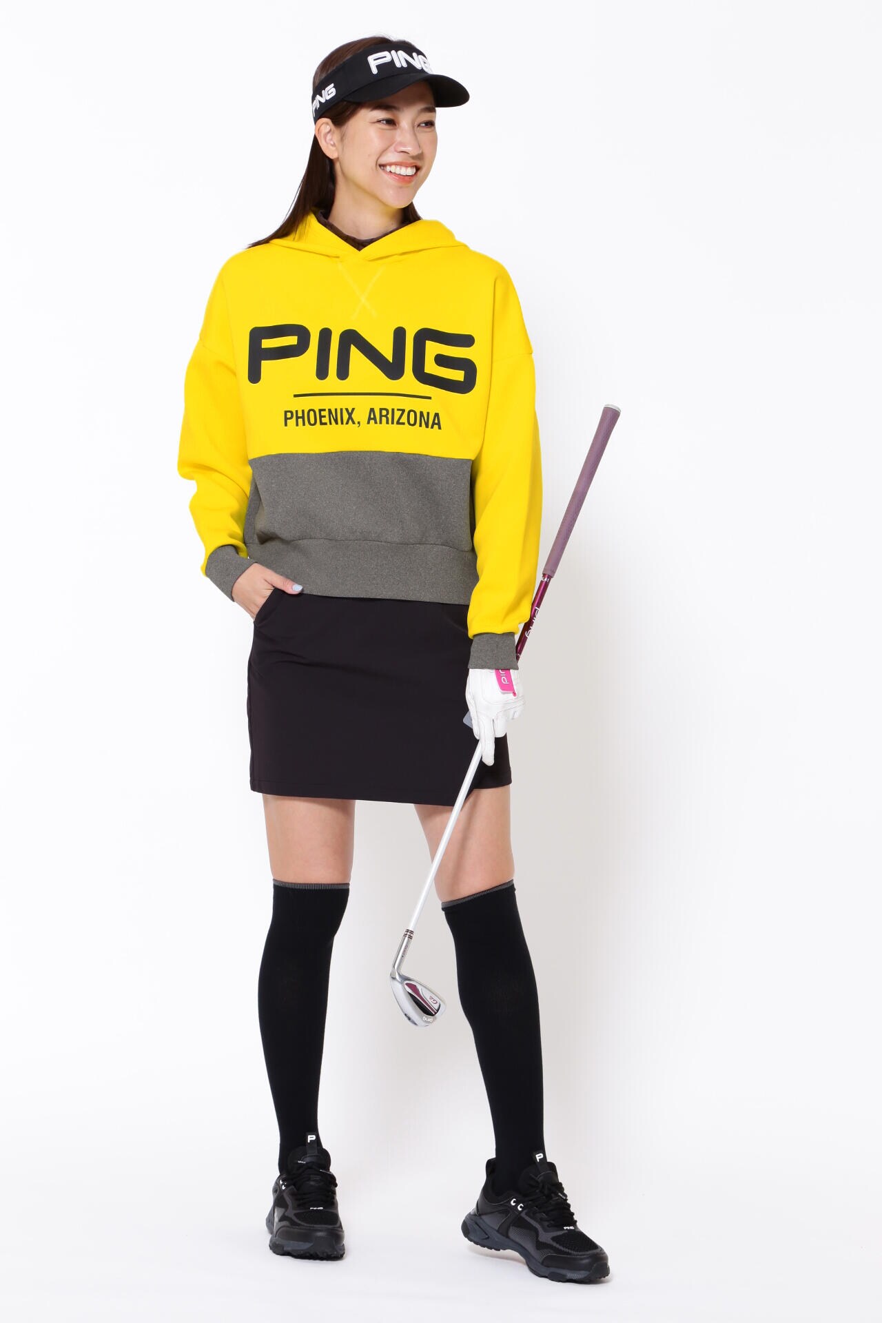 ピン】【PING APPAREL】ベアダンボールニットフーディプルオーバー