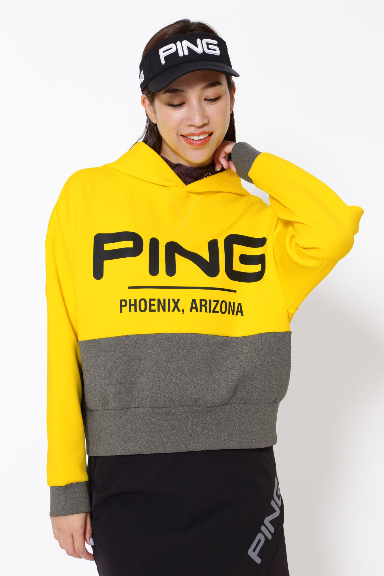 ピン】【PING APPAREL】ベアダンボールニットフーディプルオーバー