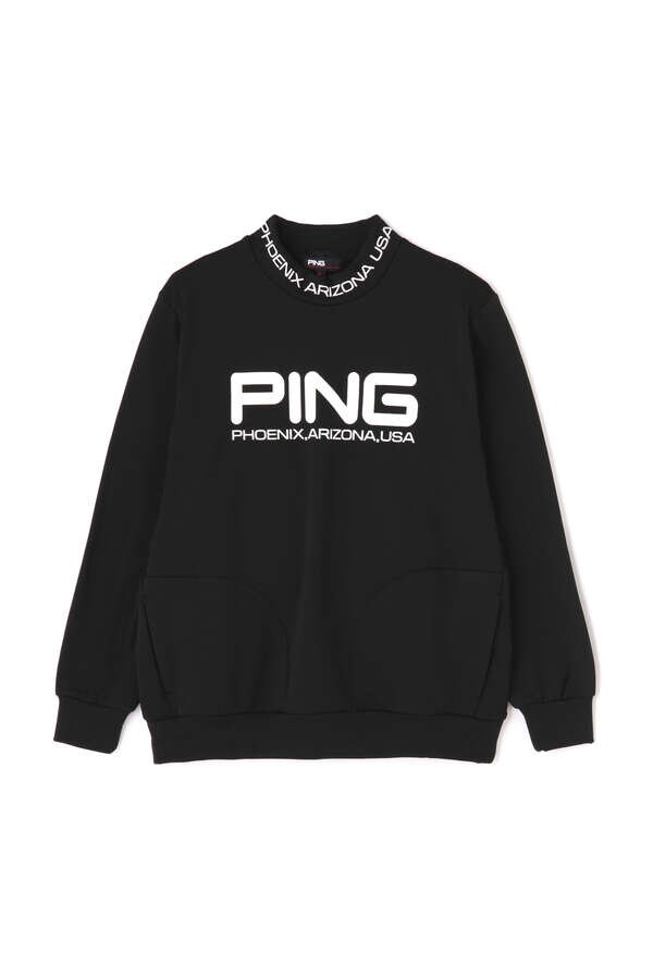 ピン】【PING APPAREL】ドビードッツ裏起毛モックネックプルオーバー