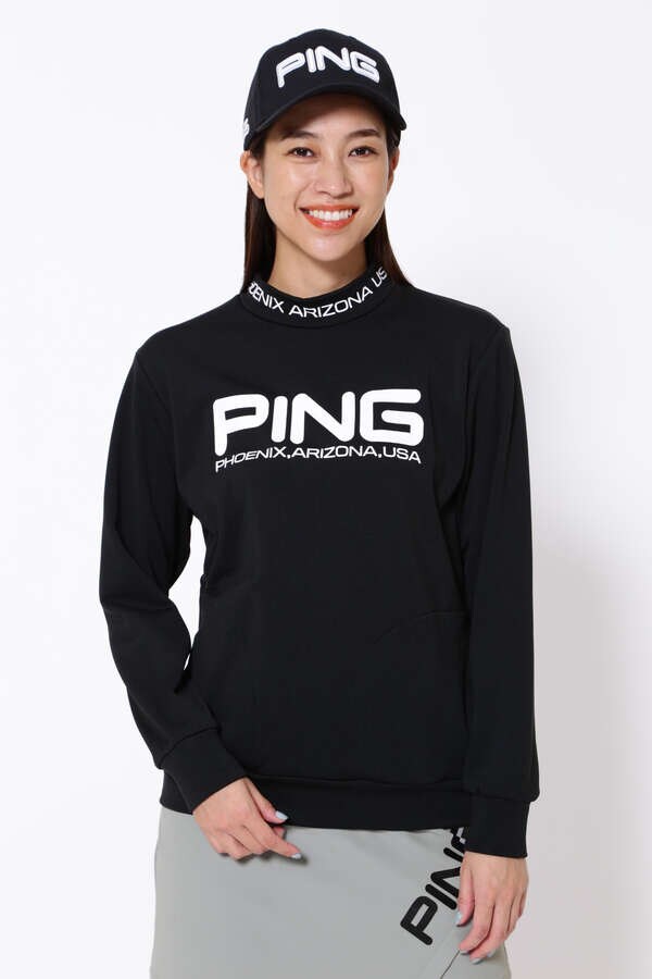 【PING APPAREL】ドビードッツ裏起毛モックネックプルオーバー ＜PERFORMANCE＞ (LADIES)