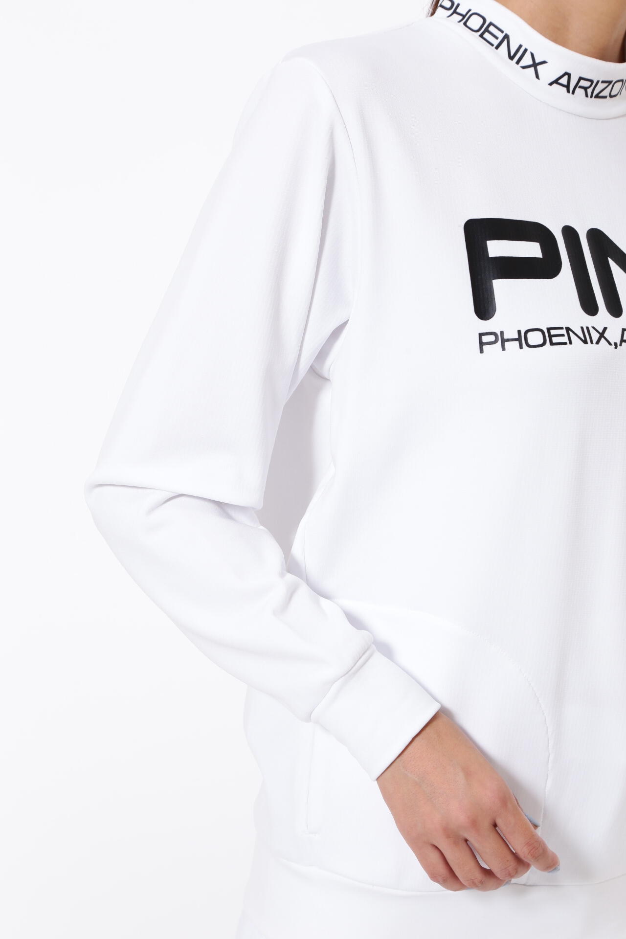 ピン】【PING APPAREL】ドビードッツ裏起毛モックネックプルオーバー