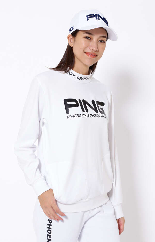 【PING APPAREL】ドビードッツ裏起毛モックネックプルオーバー ＜PERFORMANCE＞ (LADIES)