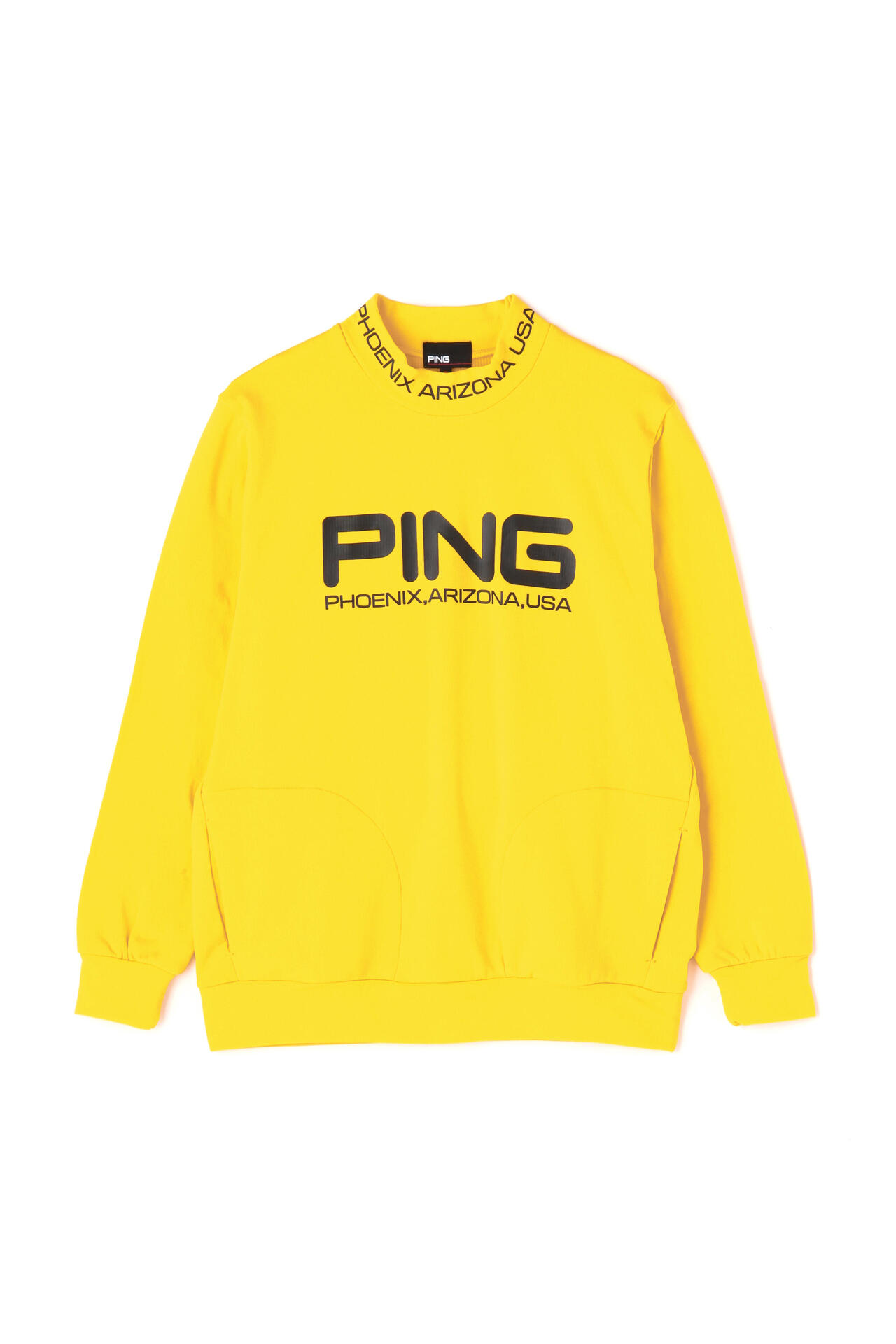 PING APPAREL】ドビードッツ裏起毛モックネックプルオーバー