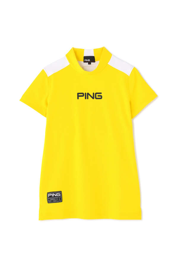 PING APPAREL】エコブルー 半袖ハイネックカットソー ＜GOLD＞ (LADIES