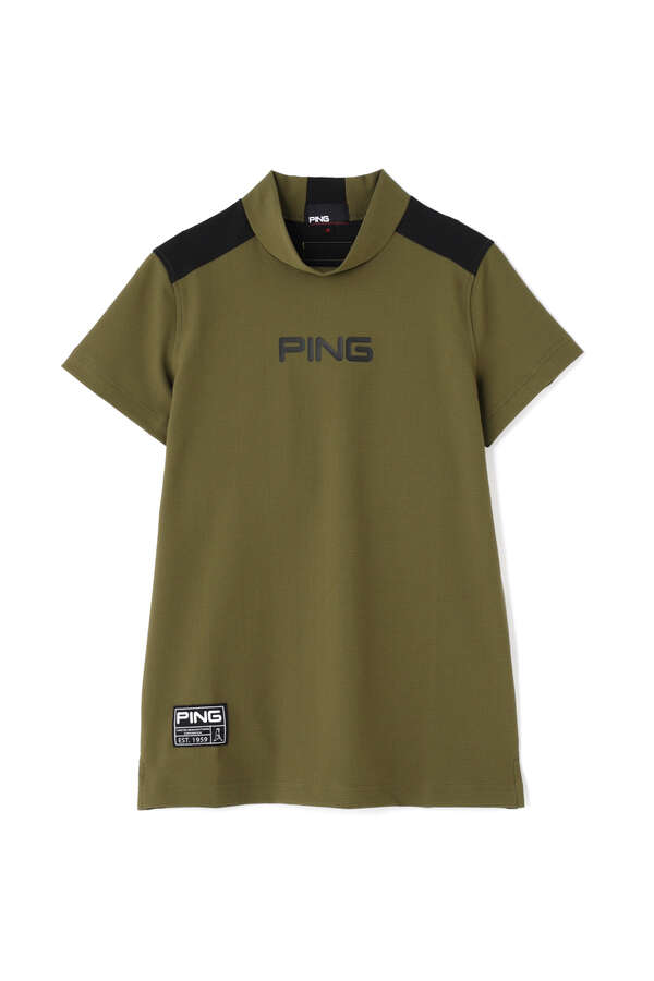 【PING APPAREL】エコブルー 半袖ハイネックカットソー ＜GOLD＞ (LADIES)