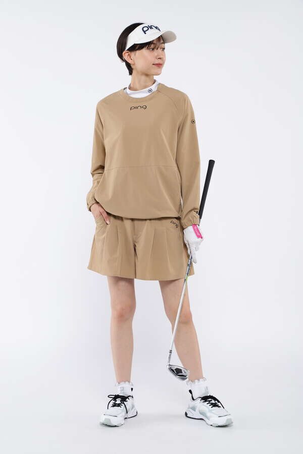 【PING APPAREL】杢ストレッチポンチスペースマスターUV半袖ハイネックカットソー ＜NATIVE＞ (LADIES)