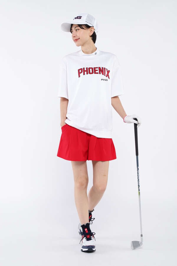 【PING APPAREL】杢ストレッチポンチスペースマスターUV半袖ハイネックカットソー ＜NATIVE＞ (LADIES)