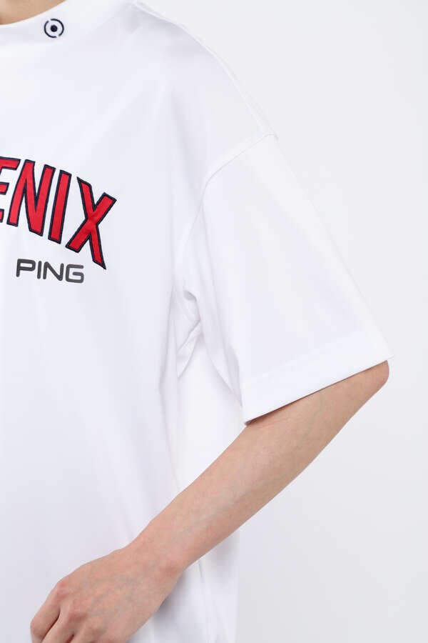 PING APPAREL】杢ストレッチポンチスペースマスターUV半袖ハイネック